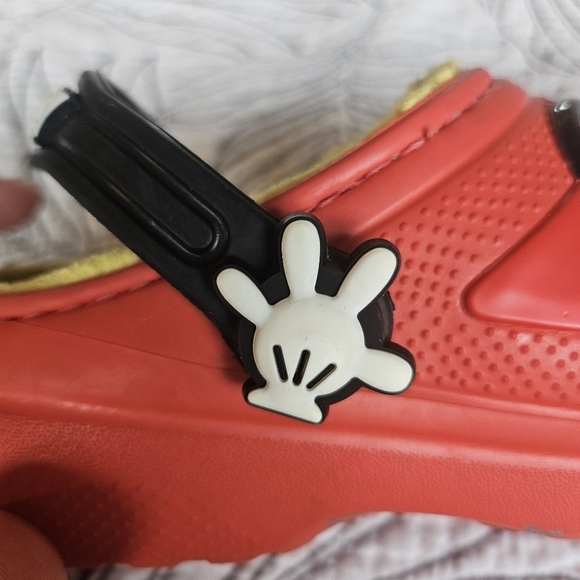 VGUC Crocs Classic Lined Disney Mickey Mouse Clog Size Kids 12 Unisex - Picture 7 of 13